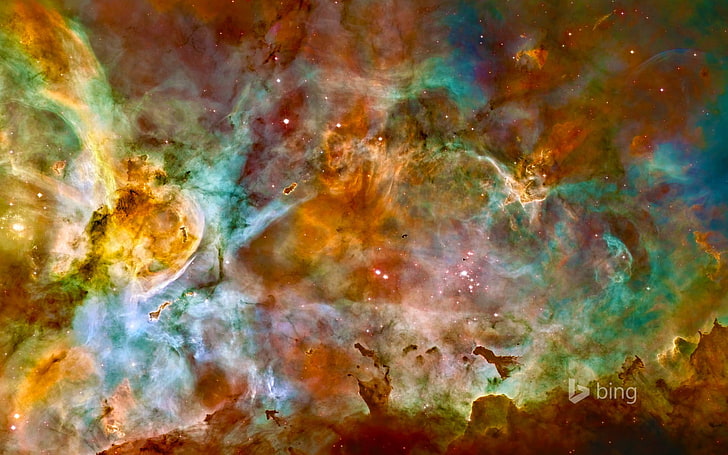 カリーナ星雲-2015年10月Bingの壁紙、 HDデスクトップの壁紙