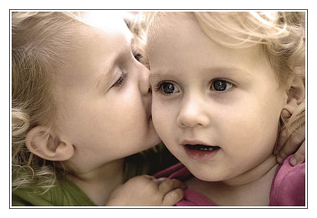 neonato, bambino, carino, bambini, bacio, amore, umore, Sfondo HD HD wallpaper