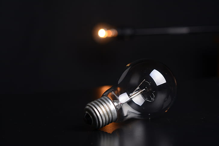 light bulb, closeup, electric, HD wallpaper