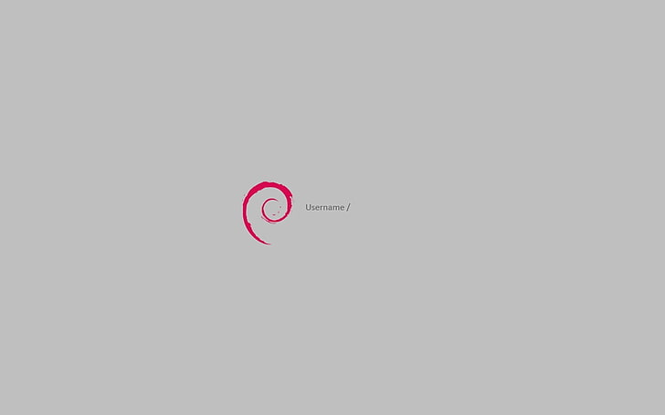 red swirl on gray background, Debian, Linux, Free Software, HD wallpaper