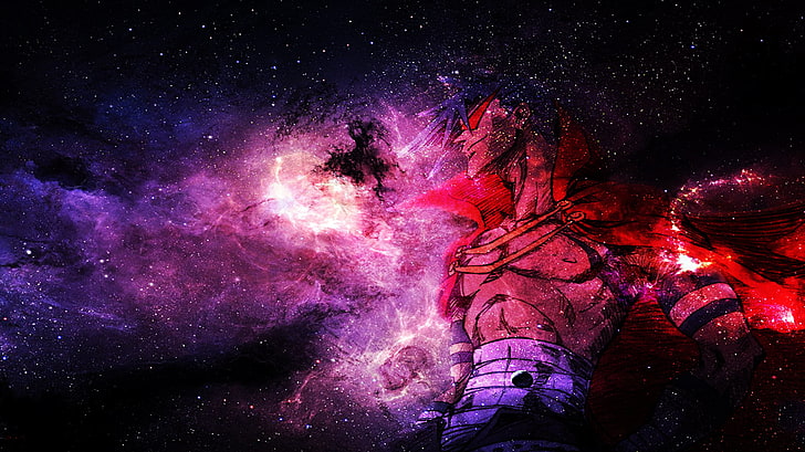 nebula male anime character wallpaper, Tengen Toppa Gurren Lagann, Kamina, universe, HD wallpaper