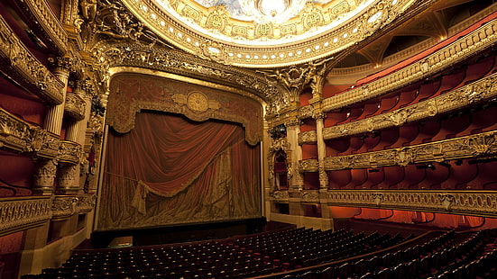 театър, palais garnier, HD тапет HD wallpaper
