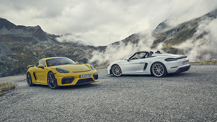 Porsche 718 Spyder, samochód, pojazd, Tapety HD