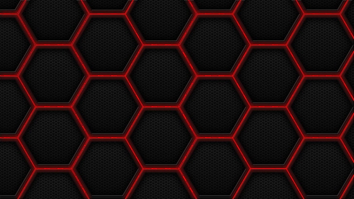 abstract, hexagon, textured, HD wallpaper