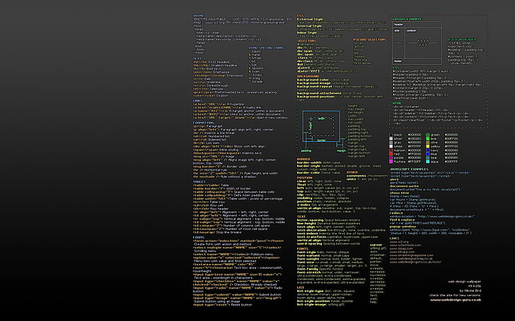 svart bakgrund med textöverlägg, programmering, kod, HTML, CSS, JavaScript, webbdesign, HD tapet
