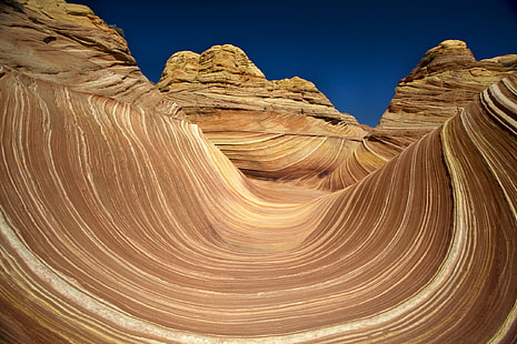 Гранд-Каньон Аризона в дневное время, Волна, Гранд-Каньон Аризона, дневное время, волна, природа, пустыня, песчаник, пейзаж, сцены, песок, каньон, геология, скалы - Объект, размытый, на открытом воздухе, HD обои HD wallpaper