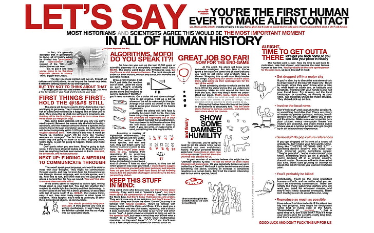 Sagen wir in der gesamten Menschheitsgeschichte tecxt, Infografiken, Text, HD-Hintergrundbild