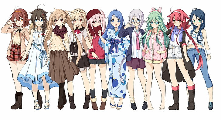 Anime, Sammlung Kantai, Harusame (Kancolle), Kawakaze (Kancolle), Murasame (Kancolle), Samidare (Kancolle), Shigure (Kancolle), Shiratsuyu (Kancolle), Suzukaze (Kancolle), Umikaze (Kancolle), Yamakaze (Kancolle),Yuudachi (Kancolle), HD-Hintergrundbild