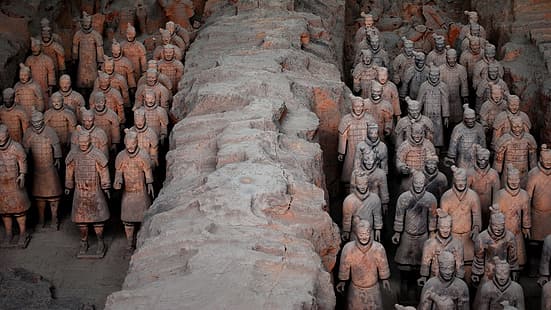  army, China, clay, terracotta army, HD wallpaper HD wallpaper