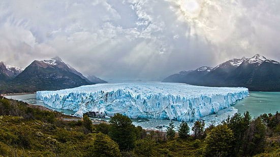 göl, patagonya, dağ, doğa, milli park, bulut, çöl, fiyort, perito moreno buzulu, buzul toprak formu, buzulu, su, buzul gölü, dağ manzarası, yayla, gökyüzü, arjantin, HD masaüstü duvar kağıdı HD wallpaper