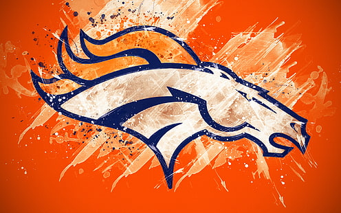 Fotboll, Denver Broncos, emblem, logotyp, NFL, HD tapet HD wallpaper