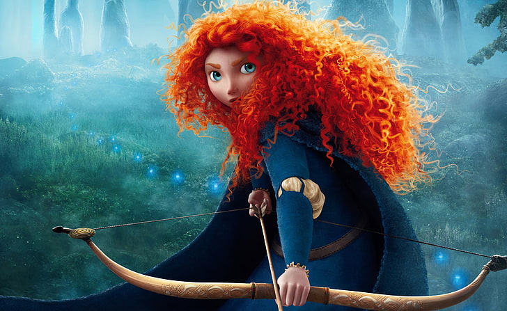 Brave, Brave Miranda, Cartoons, Brave, Disney, pixar, 2012, princess merida, HD wallpaper