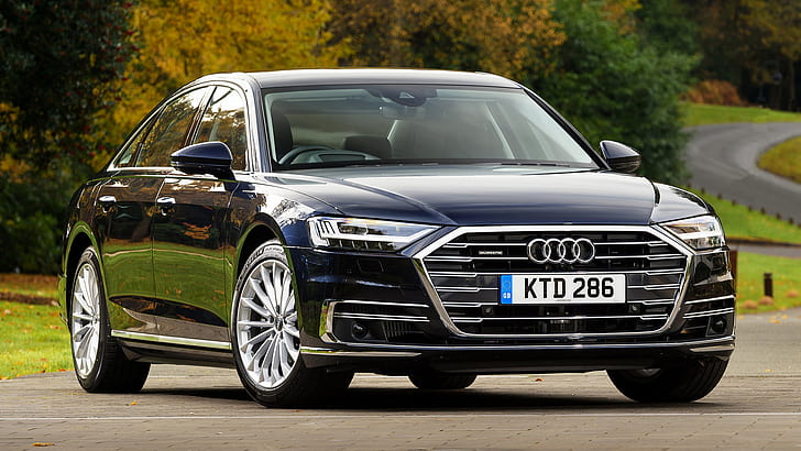 Audi, Audi A8, Black Car, Car, Full-Size Car, Luxury Car, Sedan, HD wallpaper