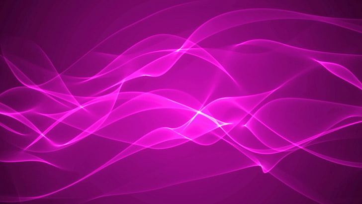 ピンクの波のデジタル壁紙、ライン、フォーム、ブラシ、ペイント、 HDデスクトップの壁紙