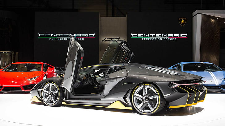 Lamborghini, Lamborghini Centenario LP770-4, eksotis, mobil, Mobil Super, Wallpaper HD