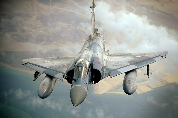 Pesawat terbang, tentara Prancis, Mirage 2000, serangan, Angkatan Udara Prancis, Wallpaper HD