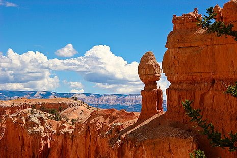 formations rocheuses brunes, roche, nature, paysage, parc national de Bryce Canyon, formation rocheuse, Fond d'écran HD HD wallpaper