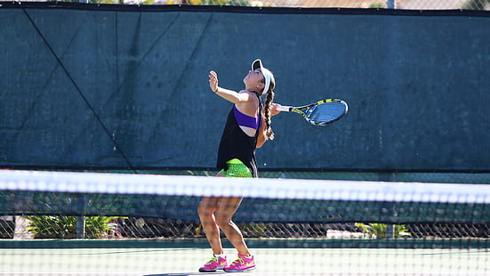 Екатерина Картан Беллис, теннис, женщины, теннисные корты, HD обои HD wallpaper