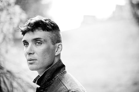 look, face, actor, black and white, male, Cillian Murphy, HD wallpaper HD wallpaper