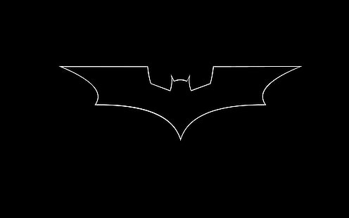 Logo DC Batman, Batman, Batman Begins, kelelawar, hitam, putih, Batman: Arkham Knight, Batman: Arkham Asylum, Batman: Arkham City, Wallpaper HD HD wallpaper