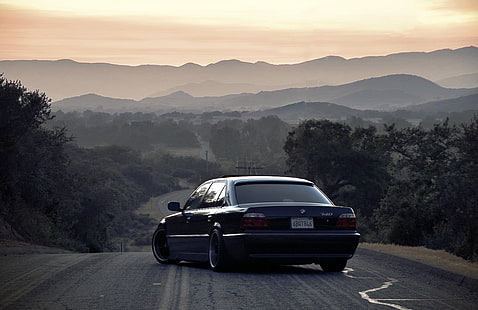 schwarze Limousine, Auto, BMW, BMW 740, HD-Hintergrundbild HD wallpaper