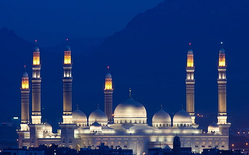 Moscheen, Al Saleh Moschee, Gebäude, Moschee, Sana'a, Jemen, HD-Hintergrundbild HD wallpaper