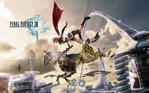 Fondo de pantalla digital de Final Fantasy XII, Final Fantasy XIII, Claire Farron, espada, caballo, videojuegos, Fondo de pantalla HD HD wallpaper