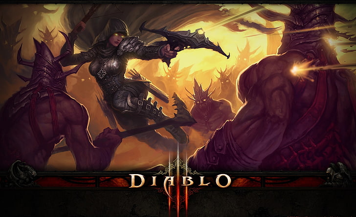 Diablo III Demon Hunter, Diablo 3 digital wallpaper, Games, Diablo, video game, 2012, artwork, concept art, diablo iii, diablo 3, demon, hunter, demon hunter, HD wallpaper