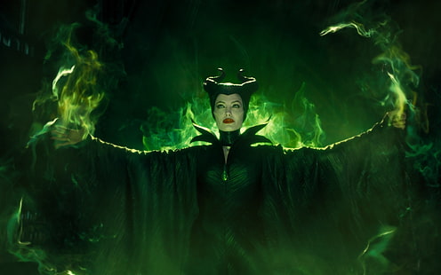 Maleficent 2014 Movie HD Desktop Wallpaper 13, Angelina Jolie sebagai Maleficent, Wallpaper HD HD wallpaper