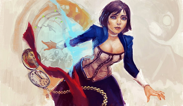 Frauen Videospiele blaue Augen Uhren Bioshock unendlich Elizabeth Videospiele Bioshock HD Art, Frauen, Videospiele, HD-Hintergrundbild