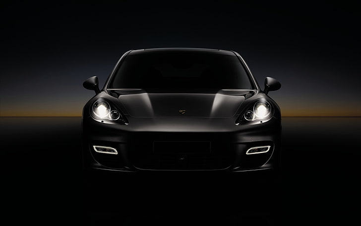 black vehicle, auto, machine, Porsche, porsche panamera, Panamera, HD wallpaper