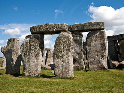 Stonehenge England, stonehendge, stones, grass, sky, HD wallpaper HD wallpaper