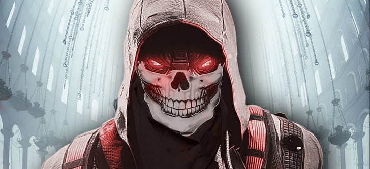 каска с бял и червен череп, Killzone, Killzone: Shadow Fall, HD тапет