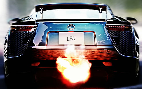 Lexus LFA Fire Flame HD, cars, fire, lexus, flame, lfa, HD wallpaper HD wallpaper