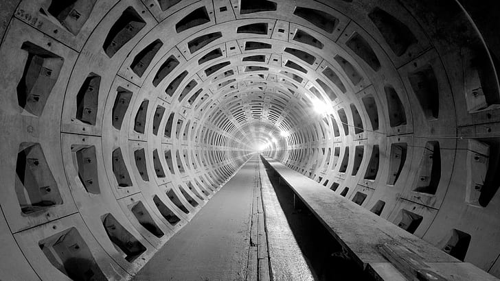Beton, Tunnel, HD-Hintergrundbild