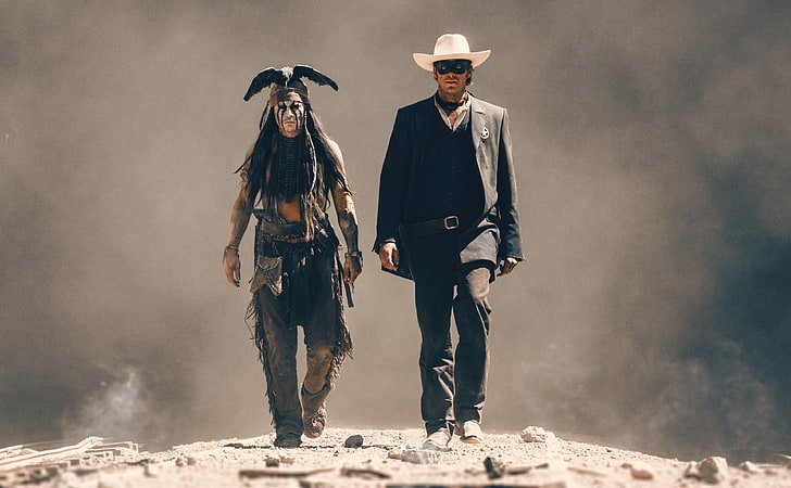 The Lone Ranger and Tonto, men's black leather jacket, Movies, Other Movies, Ranger, johnny depp, lone, 2013, tonto, HD wallpaper