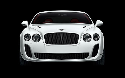 Bentley Continental Supersports Front 2010, бяла кола, Bentley Continental White, Bentley Continental, HD тапет HD wallpaper
