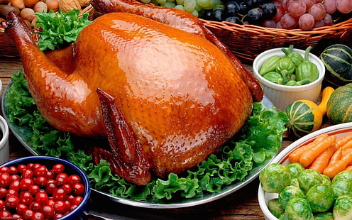 구운 닭고기, 닭고기, 구운, 야채, 바삭, 맛, 식욕을 돋우는, HD 배경 화면 HD wallpaper