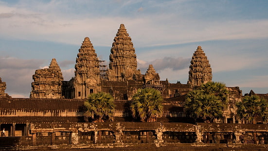 Храмы, Ангкор-Ват, HD обои HD wallpaper
