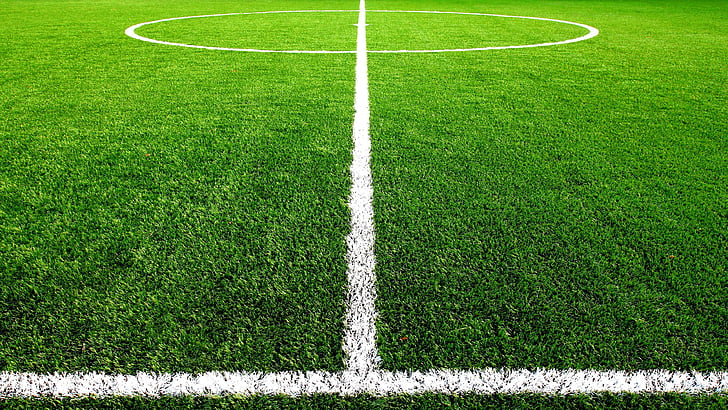grass, football field, green, lawn, football, sport venue, line, baseball field, HD wallpaper