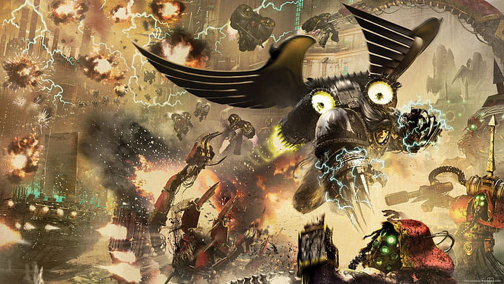 Horus Heresy, Warhammer 40 000, Raven Guard, primarch, tech priest, Adeptus Mechanicus, Corvus Corax, HD wallpaper