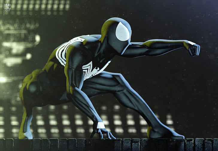 Человек-паук, произведение искусства, HD, художник, цифровое искусство, супергерои, HD обои
