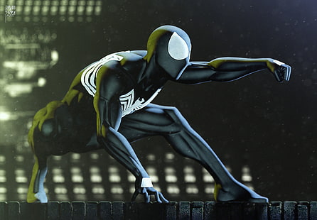 spiderman, artwork, hd, artist, digital art, superheroes, HD wallpaper HD wallpaper