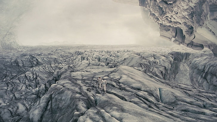 человек, идущий по горной иллюстрации, Interstellar (фильм), кадры из фильма, HD обои