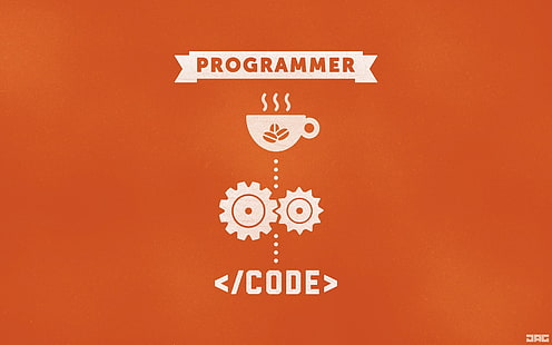 texto laranja do programador, código, programador, o programa, HTML, HD papel de parede HD wallpaper