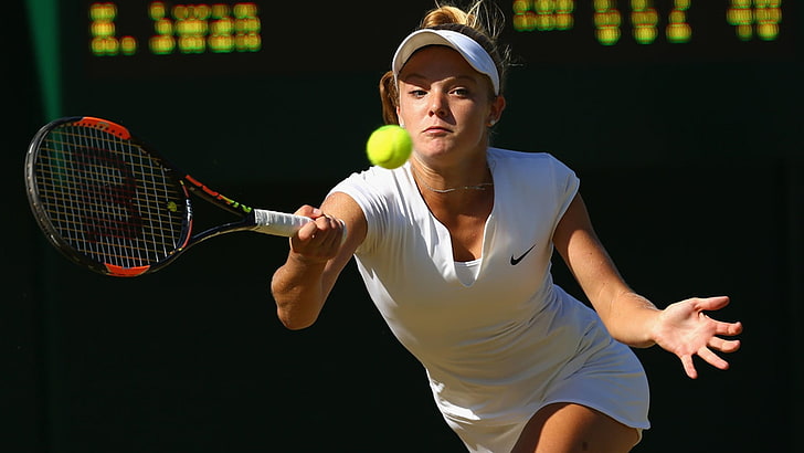 Katie Swan, tenis, raquetas de tenis, mujeres., Fondo de pantalla HD