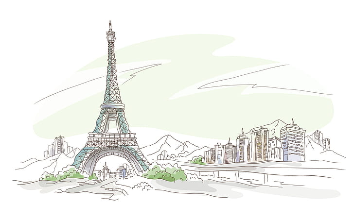 Dibujo De París HD fondos de pantalla descarga gratuita | Wallpaperbetter