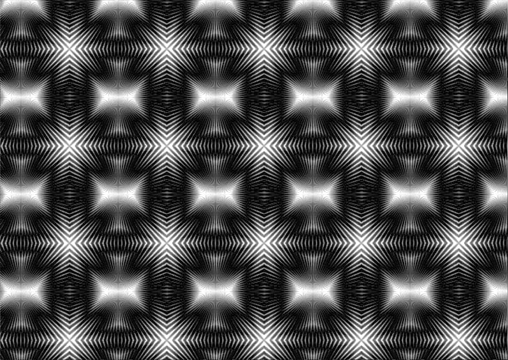 grå och vit illusion tapet, abstrakt, svartvitt, krusning, irritation, HD tapet