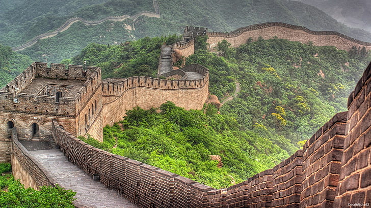 Grande Muralha da China, natureza, HD papel de parede