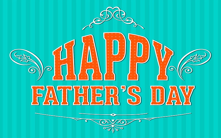 aquamarine und rote glückliche Vatertags-Grußschablone, Feiertag, Vatertag, HD-Hintergrundbild